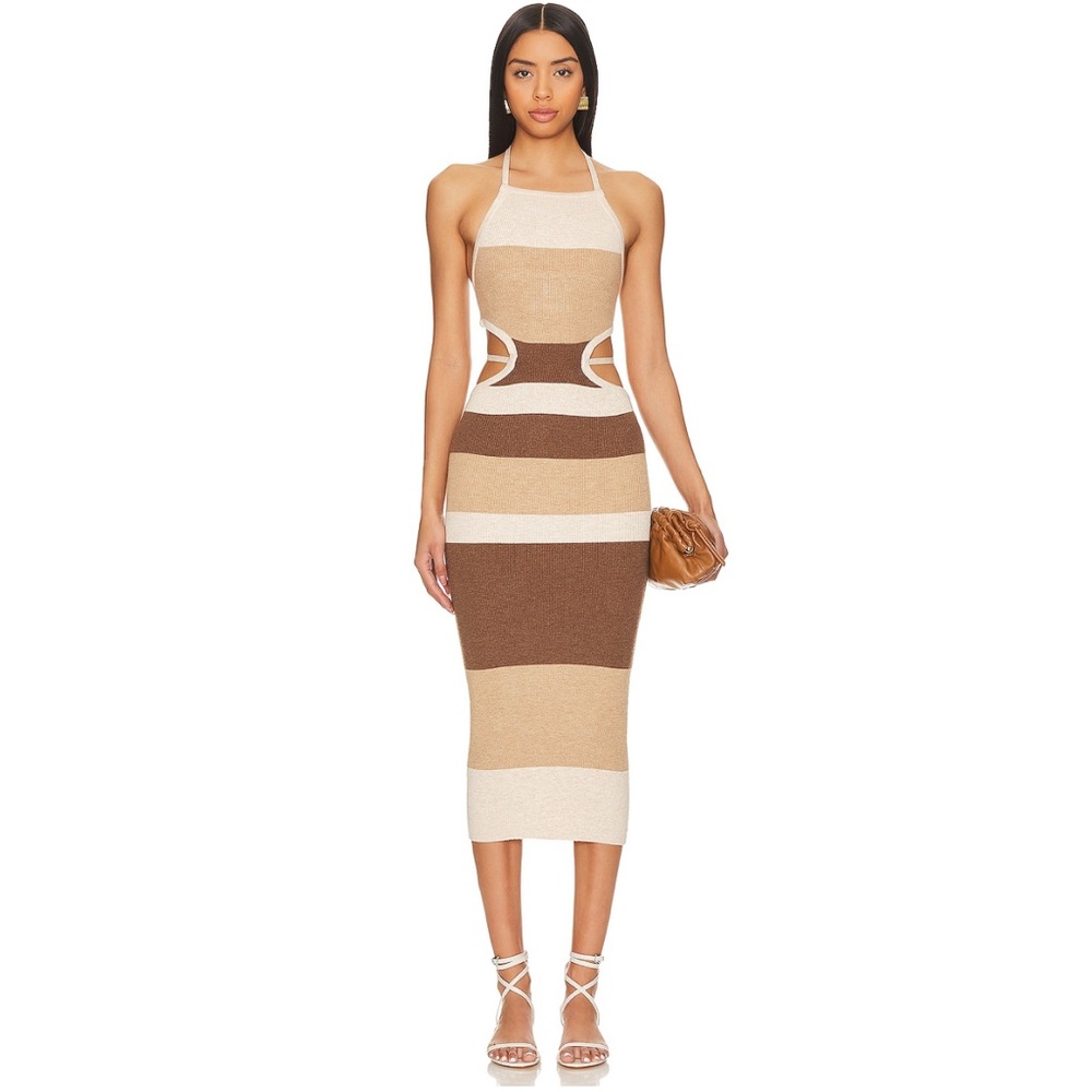 Camila Coelho Revolve- Emlyn Stripe Knit Dress- large